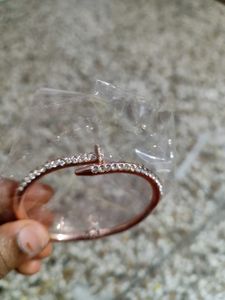 Sparkling Rose Gold Bangle Bracelet