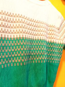 Argyle knit sweater