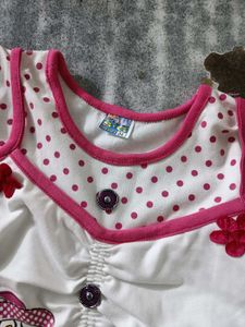 baby girl's shirt delightful pink polka dot design