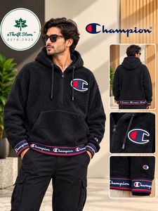 Champion Black Quarter Zip Sherpa Hoodie