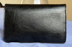 H&amp;M Black Clutch with Gold Chain
