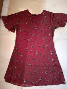 Maroon Mini Dress