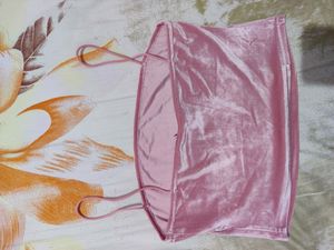 Open Back Velvet Crop Cami Top