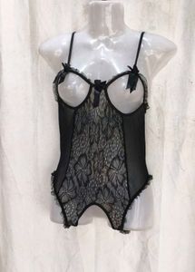41127. Sheer Lace Bodysuit