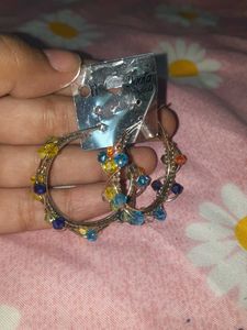 Colorful Beaded Drop Earrings