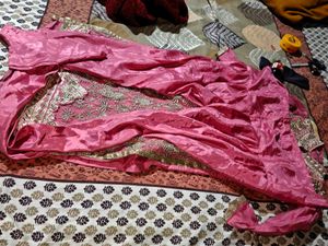 Pink Embellished Kurta pajami set