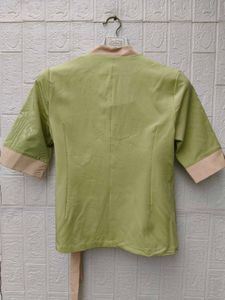 New with tag Korean Light Green Wrap Top