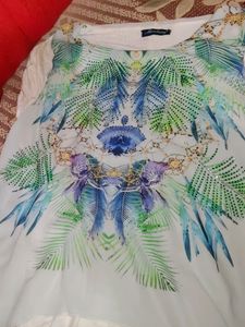 Boxy Look Top With Front Printed