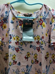 Oomph! Pink Floral Top (Womens)