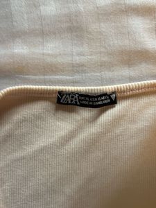 Light Pink Ribbed Cropped V-Neck Top