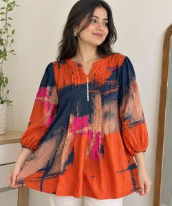 Vibrant Abstract Print Kurta