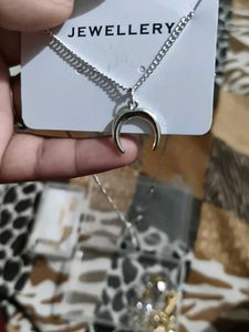 Double Layered Crescent Moon Necklace