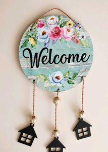 Charming Floral Welcome Wall Decor