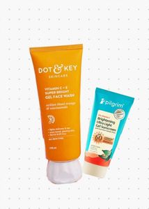 Dot & Key Face Wash & Pilgrim Sunscreen