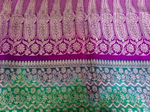 Green &amp; Magenta Ethnic Saree