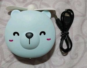 Cute Bear LED Cosmetic Mirror with mini fan