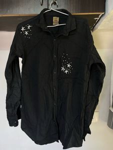 Black Embroidered Casual Shirt🫠🫶🏻