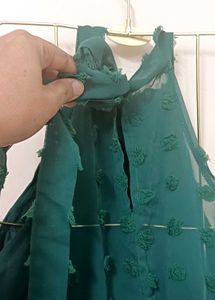 Emerald Green Halter Mini Dress