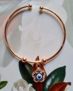 Rose Gold Evil Eye Bangle (Set Of 2)