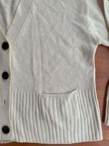 Cream Cardigan with Pockets