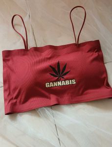 Red GANNABIS Bralette