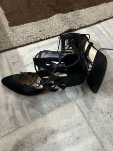 Black Heels With Laces