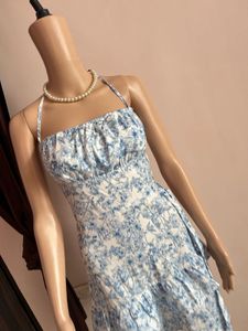 Blue Floral Mini Dress