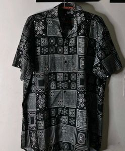 Stylish Black & White Patterned Shirt