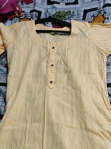 Yellow Cotton Kurta