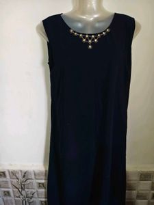 Elegant Blue Layered Maxi Dress Size M-L