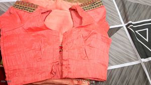 Embroidered Saree With Lace Border