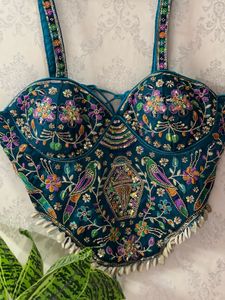 Navratri Teal Ethnic Blouse
