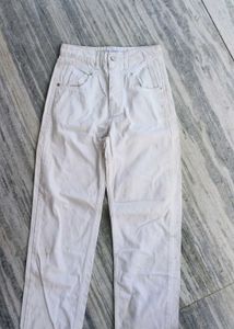 Cream Denim Jeans
