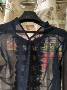Sheer Black Lace Blouse
