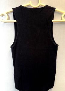 American Eagle Black Ribbed Tank Top