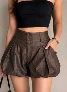 Sparkly High-Waisted balloon Shorts