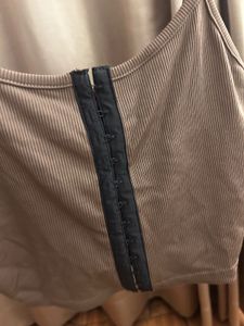 Urbanic Ribbed Corset Crop Top