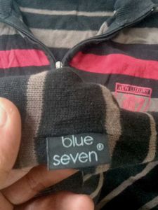 Men's Striped blue seven swetshirt