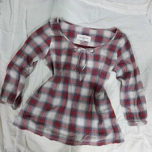 Abercrombie &amp; Fitch Plaid Babydoll Tunic Top