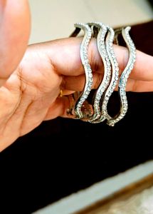 Sparkling Designer Bangles (Set of 4)