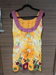Vibrant Floral Print Kurta