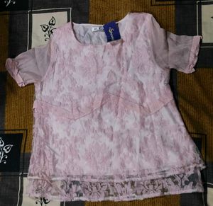Romantic Lace Trimmed Peplum Top