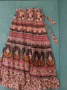 Boho Paisley Maxi Wrap Skirt