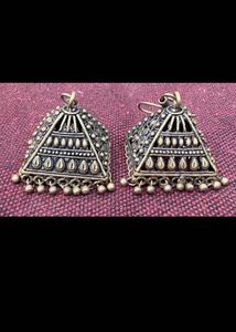 Boho Triangle Jhumka Earrings