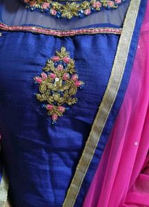 Elegant Blue &amp; Pink Lehenga Choli Set