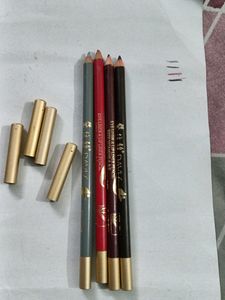 Lipliner Cum Eyeliner Pencil 4 Pc