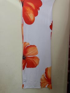 Floral Print tube Maxi Dress
