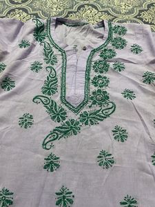 Embroidered Cotton Kurta