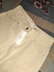 Cream Colored Wide Leg Pants