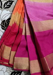 Vibrant Striped Silk Saree💗